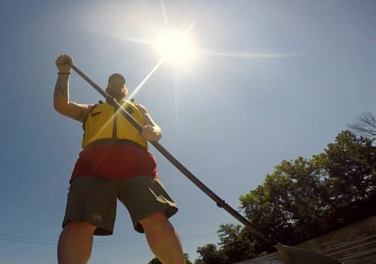 Brian paddle boarding